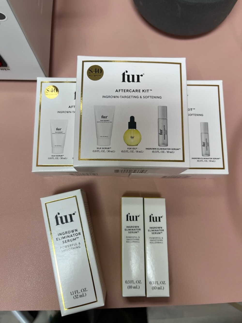 Fur Aftercare Kit x3 & 1 Ingrown Eliminator Serum & 2 travel size